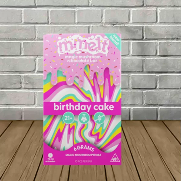mmelt magic mushroom chocolate bar 6g birthday cake (1) mmelt magic mushroom chocolate bar 6g birthday cake (1)