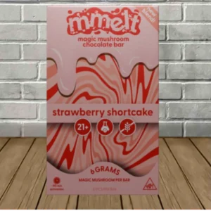 mmelt magic mushroom chocolate bar 6g strawberry shortcake flavor